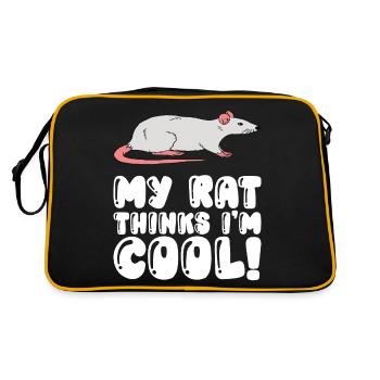Mon rat pense que je suis cool - Sac Retro - noir/or - Dos