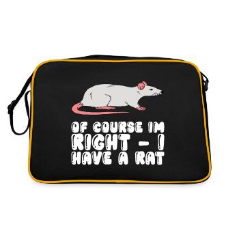 Bien sûr que j’ai raison, j’ai un rat - Sac Retro - noir/or - Dos