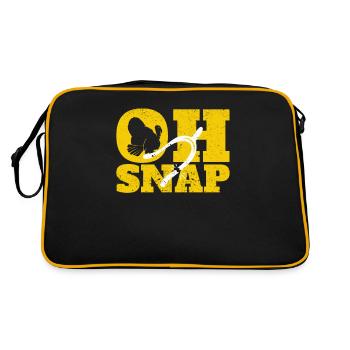Oh Snap Wishbone Funny Thanksgiving Dinner - Retro Bag - black/gold - Back