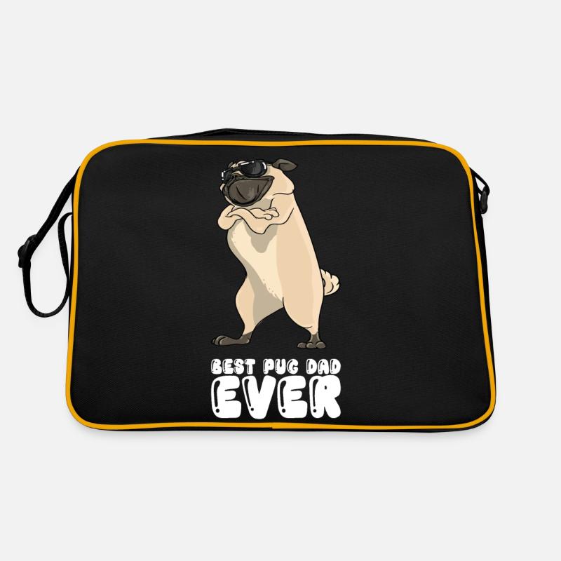 Best Pug Dad Ever Retro Tasche