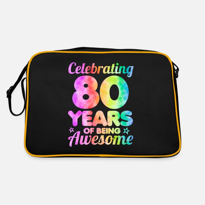 Idée du 80e anniversaire célébrant 80 ans d’existence Sac Retro