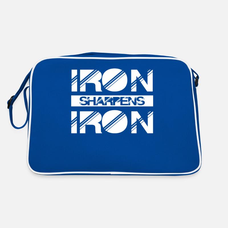 Iron Sharpens Iron Christian Workout Iron Retro Bag
