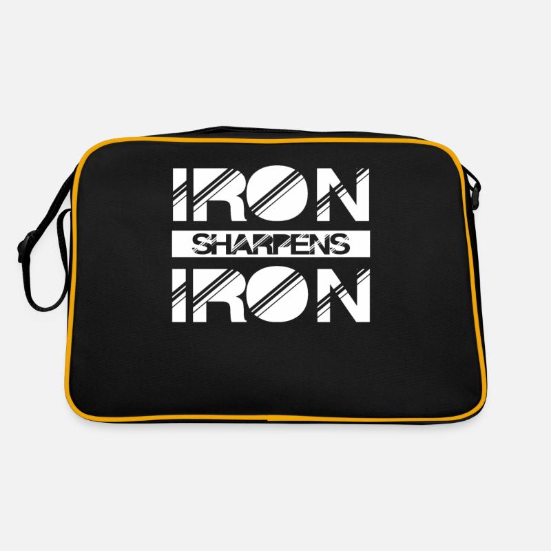 Iron Sharpens Iron Christian Workout Iron Sac Retro