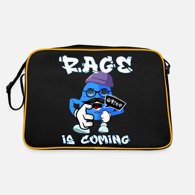 Rage is coming - süßes Comic Monster Retro Tasche