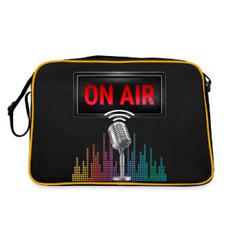À l’antenne - YT ou Podcast - Sac Retro - noir/or - Dos