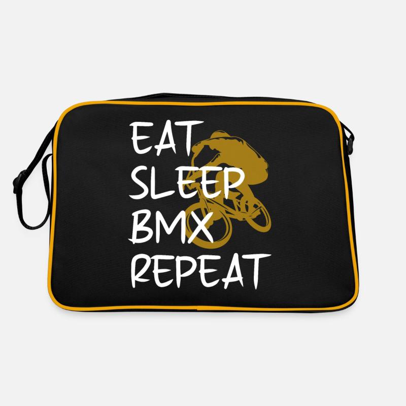 Bmx Kid Good Gift boy | eat sleep bmx repeat Sac Retro