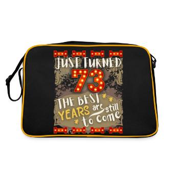 73rd birthday 73 years old vintage design, saying - Retro Bag - black/gold - Back