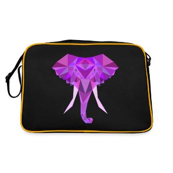 Polygone Poly Bas Éléphant - Sac Retro - noir/or - Dos