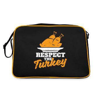Respect pour la dinde Drôles de dindes cuites - Sac Retro - noir/or - Dos