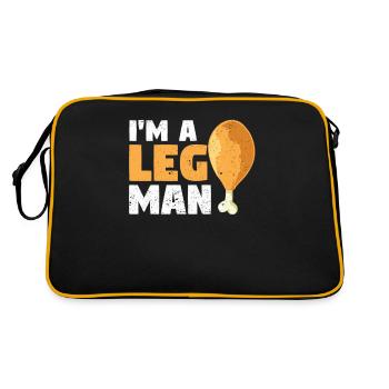 Je suis un homme de jambe Turquie pilon drôle - Sac Retro - noir/or - Dos