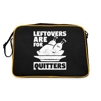 Thanksgiving Dinner Turkey Day Leftovers are for - Retro Bag - black/gold - Back