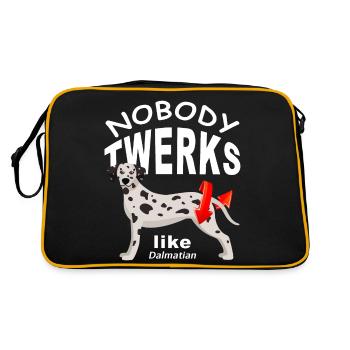 Nobody TWERKS like Dalmatian - Retro Bag - black/gold - Back