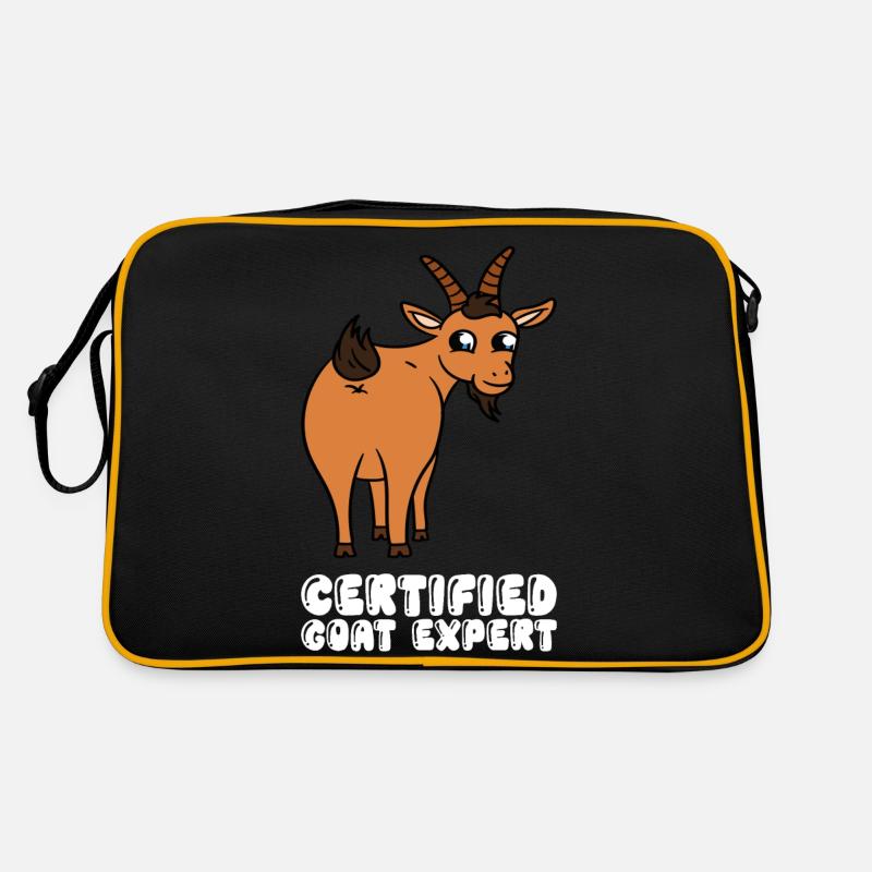 Zertifizierter Ziegenexperte Retro Tasche