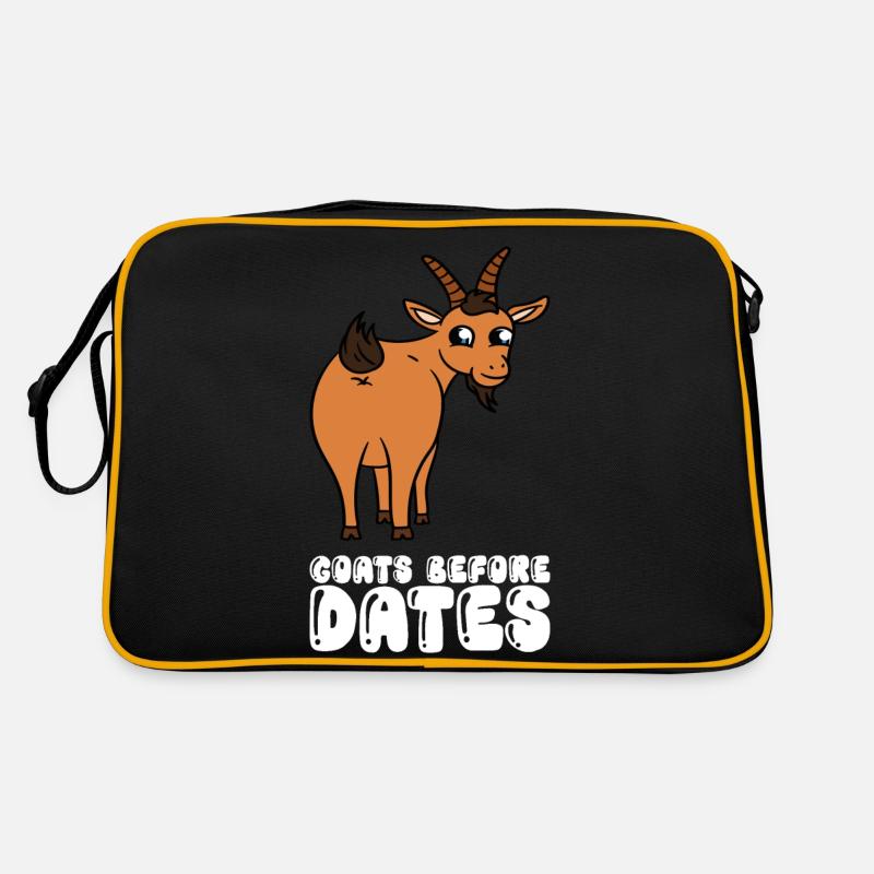 Ziegen Vor Datteln Retro Tasche