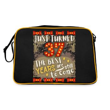37ème anniversaire 37 ans design vintage, disant - Sac Retro - noir/or - Dos