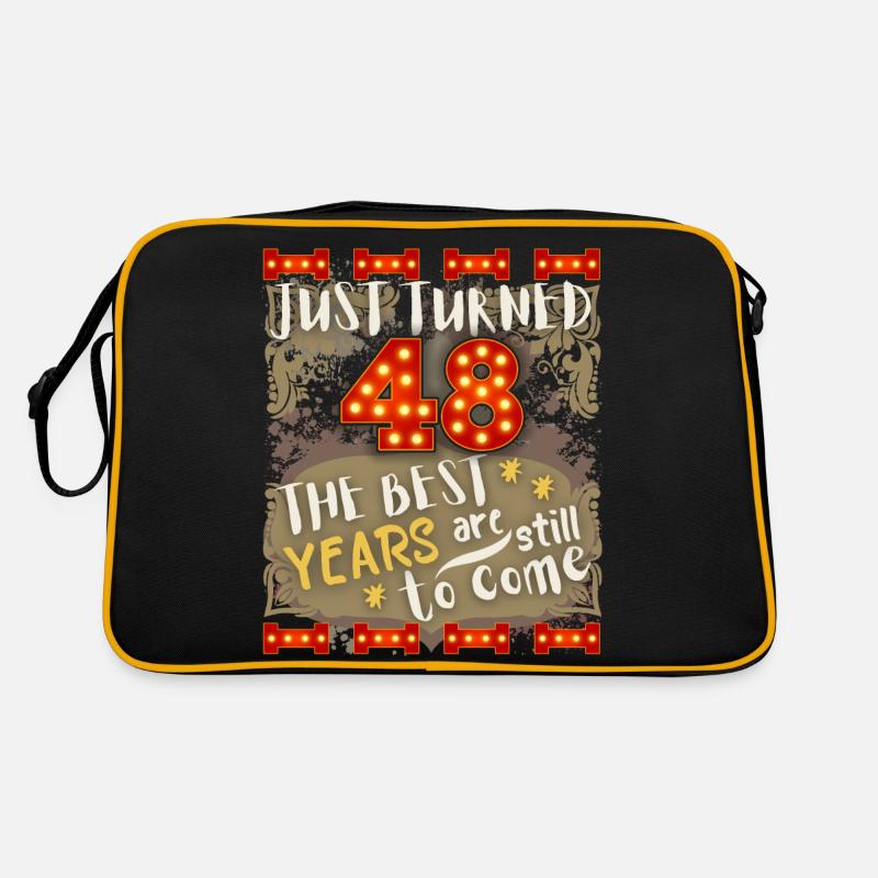 48th birthday 48 years old vintage design, saying Retro Bag