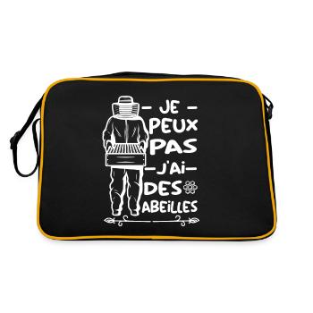 Je Peux Pas J'ai Des Abeilles - Sac Retro - noir/or - Dos