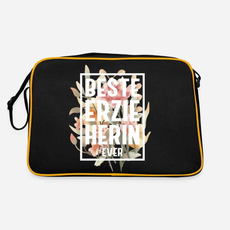 Erzieherin Pädagogin Beruf Geschenk Ausbildung Retro Tasche