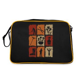 Jardinier d’outils de jardin - Sac Retro - noir/or - Dos