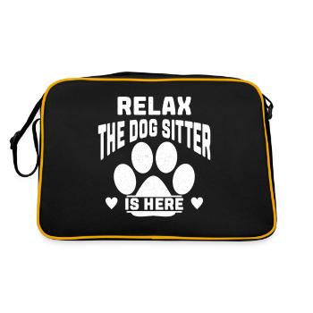 Détendez-vous Le dog sitter est ici Hundesitter Hund - Sac Retro - noir/or - Dos