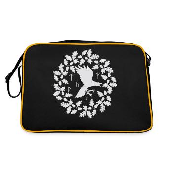 Viking characters Raven Celts Nordic symbols - Retro Bag - black/gold - Back
