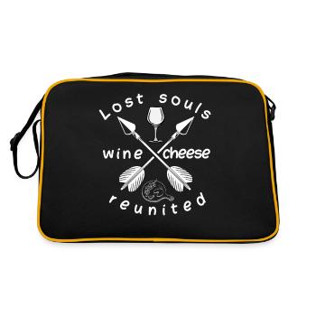 Lost souls reunited, wine and cheese - Sac Retro - noir/or - Dos