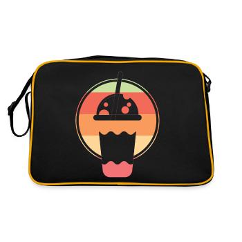 Bubble Tea Boba Tea Lover - Retro Bag - black/gold - Back