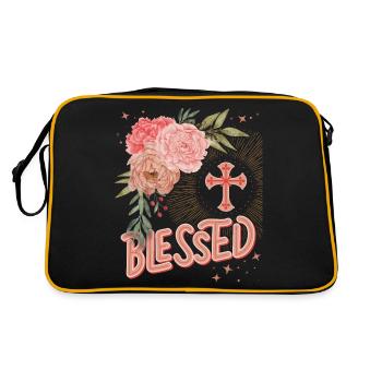 Blessed-by-Jesus, Blessed by Jesus Christ - Retro Bag - black/gold - Back