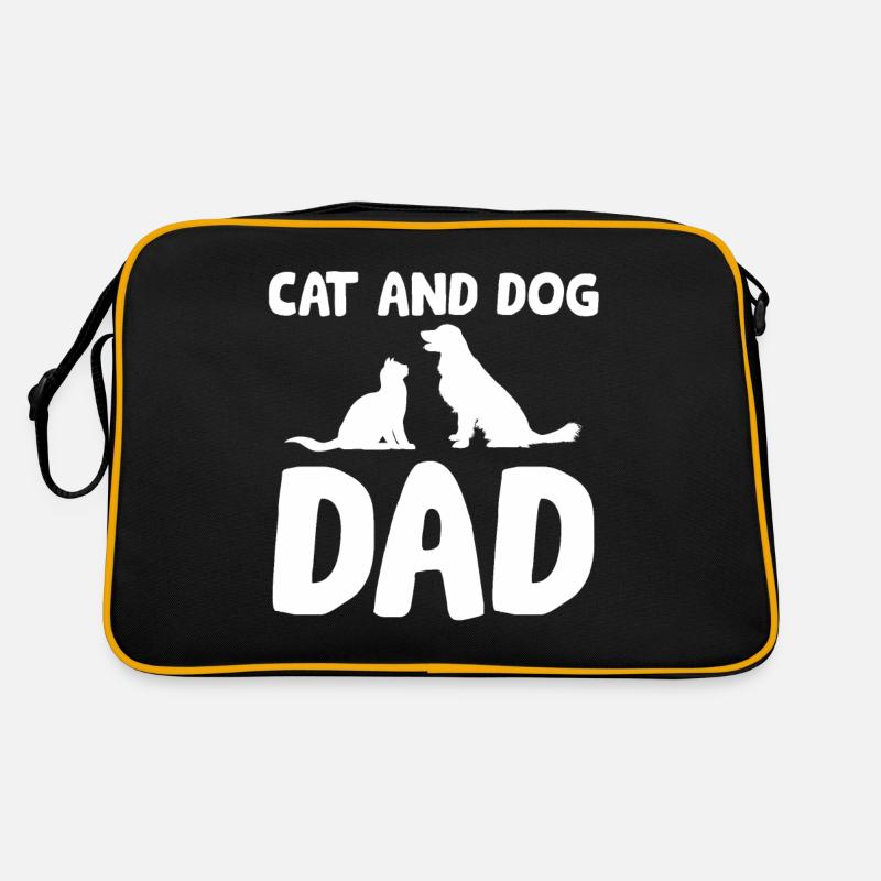 Chat et chien Papa Chats Chiens Animaux de compagnie Chat et Sac Retro
