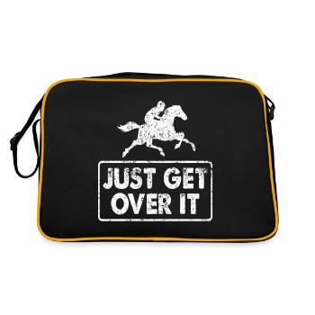 Vintage Just Get Over It Awesome Vaulting Present - Retro Tasche - Schwarz/Gold - Hinten