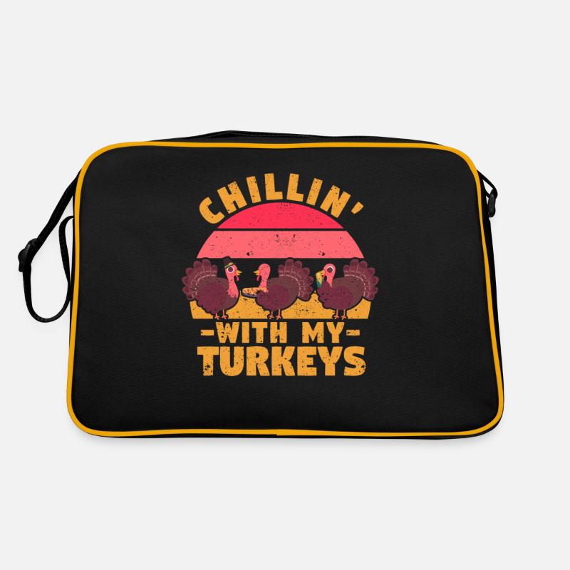 Fun Thanksgiving Party Turkey Day Chillin' Retro Bag