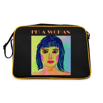 I'm a woman, cis or trans, whatever - Sac Retro - noir/or - Dos