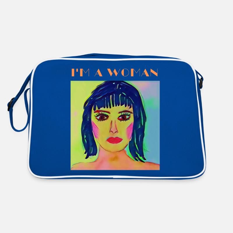 Ich bin eine Frau, cis oder trans, was auch immer Retro Tasche