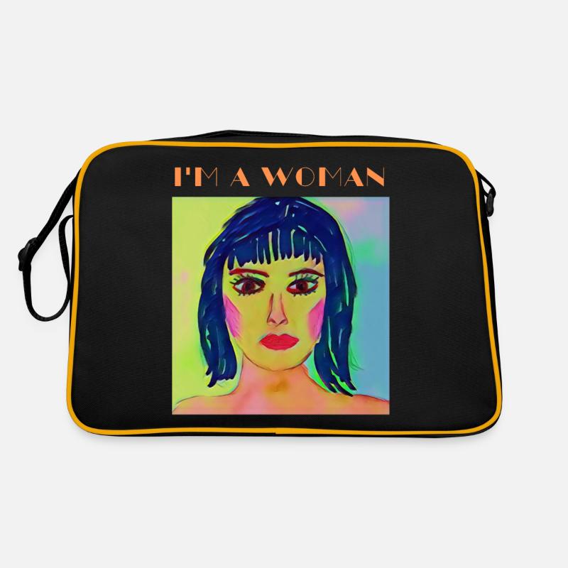 Ich bin eine Frau, cis oder trans, was auch immer Retro Tasche
