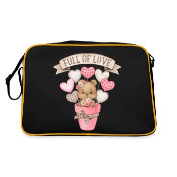 Bébé fille, bébé ours, motif bébé ours en peluche - Sac Retro - noir/or - Dos