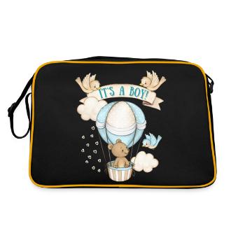 Baby-Boy, Teddy Bear-Baby, Cute-Design It’s-A-Boy - Sac Retro - noir/or - Dos