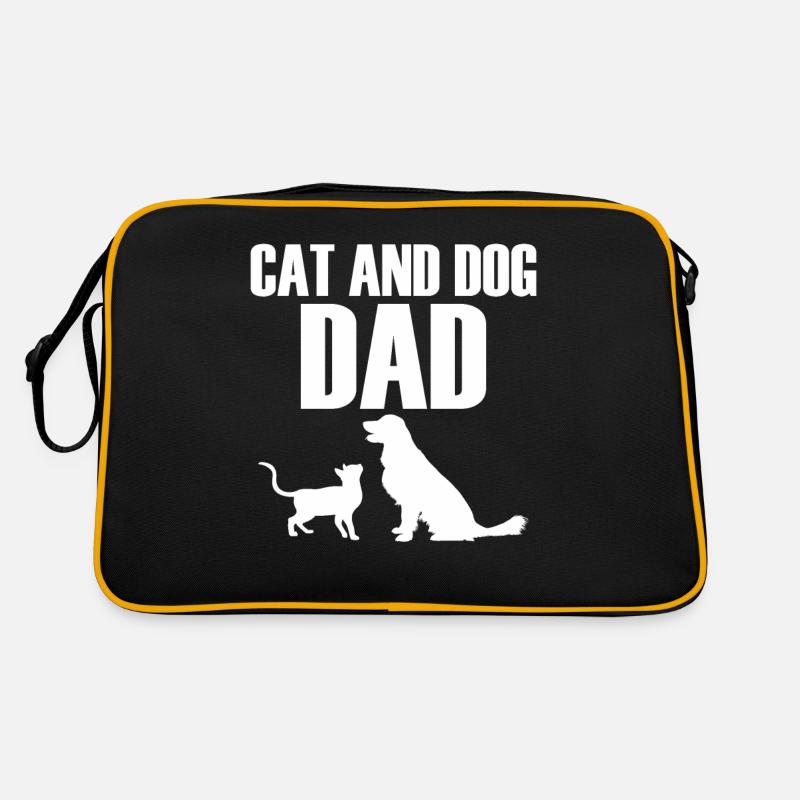 Chat et chien Papa Chats Chiens Animaux de compagnie Chat et Sac Retro