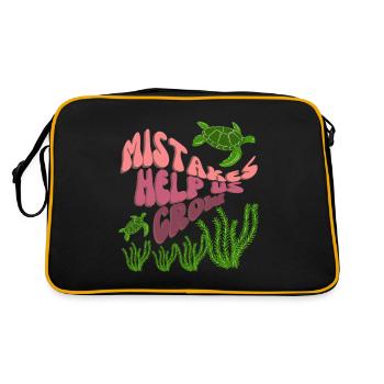 MISTAKES HELP US GROW - Sac Retro - noir/or - Dos