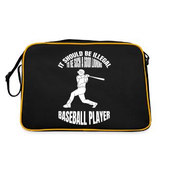 Baseball Baseball Amateurs Cadeau de jeu de baseball - Sac Retro - noir/or - Dos