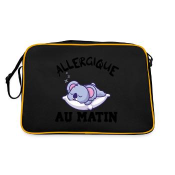 allergique au matin - Sac Retro - noir/or - Dos