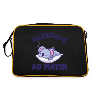 allergique au matin - Sac Retro - noir/or - Dos