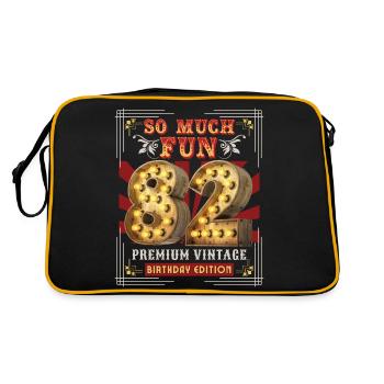 82nd birthday 82 years Vintage-Retro Fun-Birthday - Retro Bag - black/gold - Back