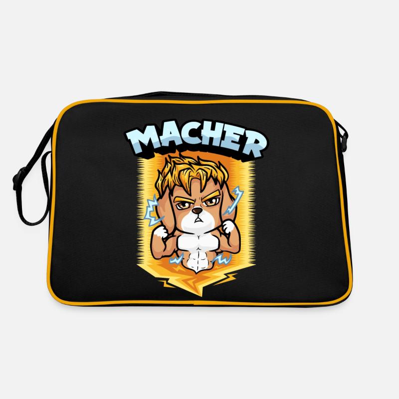 Wenn du ein Macher bist - Retro Tasche - Schwarz/Gold