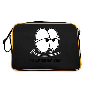 Eyes watching you - Retro Tasche - Schwarz/Gold - Hinten