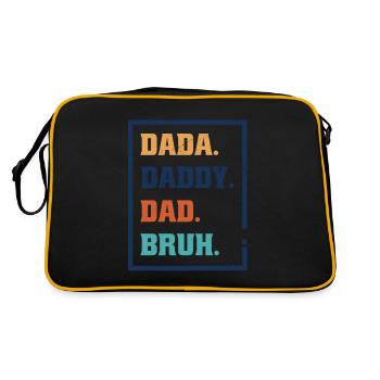 Évolution d’un Père - Père Papa Papa Papi Bruh - Sac Retro - noir/or - Dos