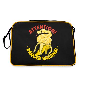Banana Ball Python Attention Banane dangereuse - Sac Retro - noir/or - Dos