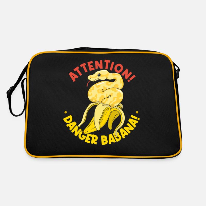 Banana Ball Python Attention Dangerous Banana Retro Bag