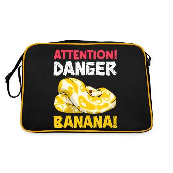 Banana Ball Python Attention Banane dangereuse - Sac Retro - noir/or - Dos