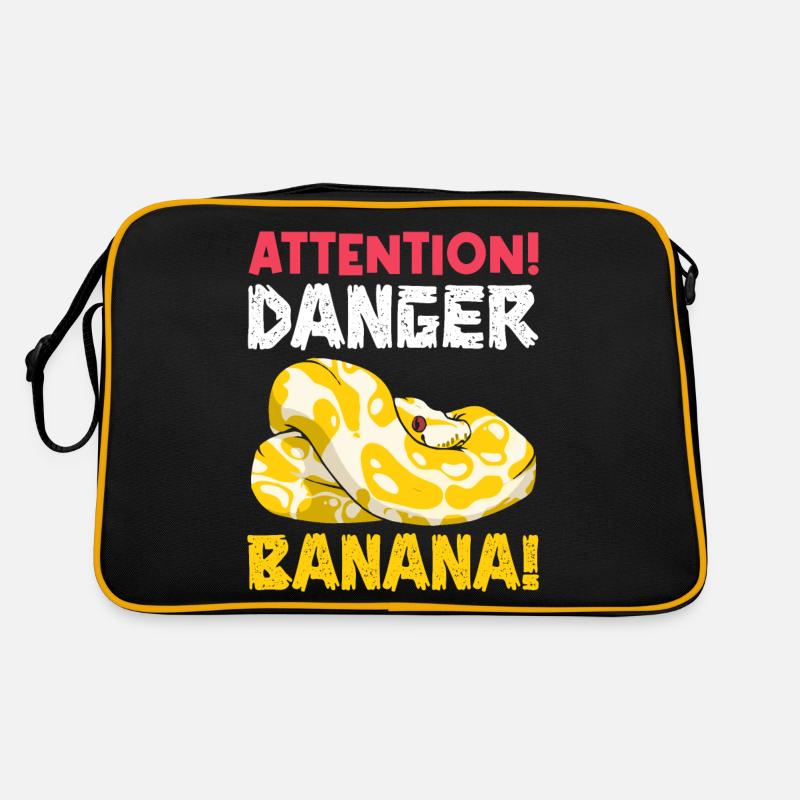 Banana Ball Python Attention Banane dangereuse Sac Retro