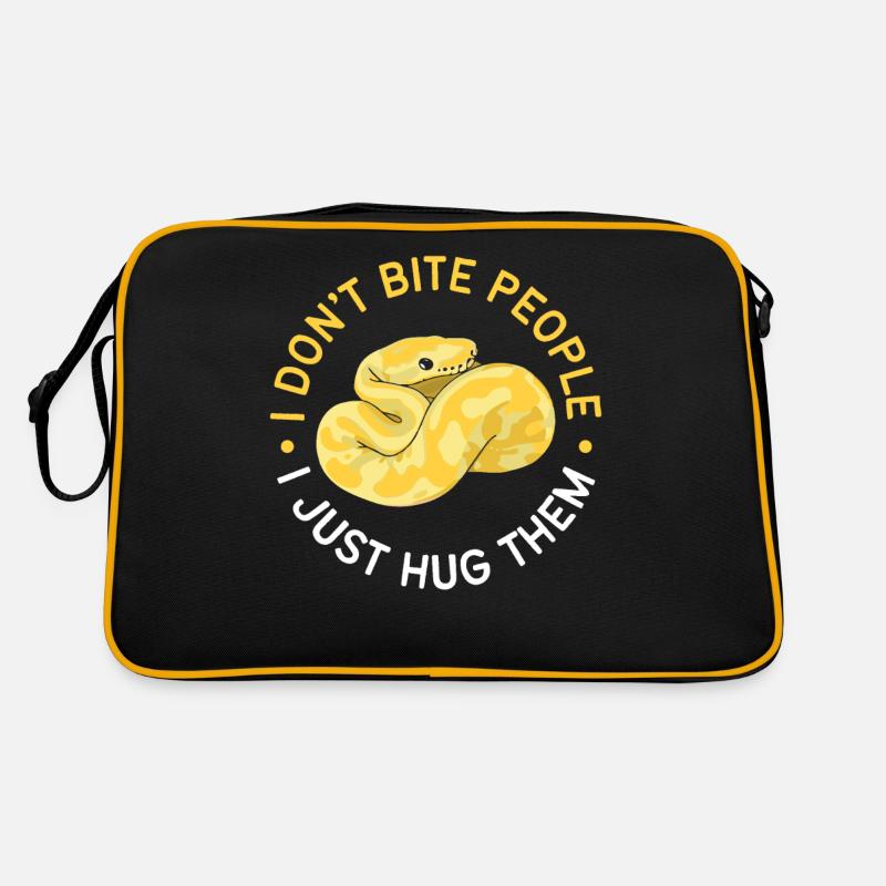 Banana Ball Python Ich Beiße Nicht Ich Umarme Nur Retro Tasche